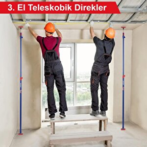 Wp289034 137-290cm 70kg Teleskobik Mandallı Ayarlanabilir 2’li Çelik Destek Direği + Taşıma Çantası