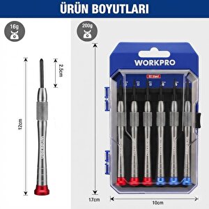 Wp200549 6 Parça Profesyonel S2 Manyetik Saatçi Tornavida Seti