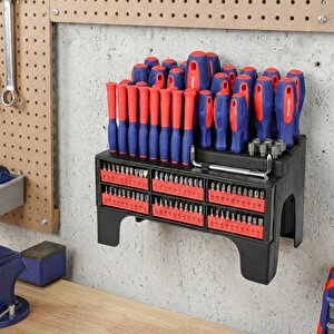 Workpro Wp200560 100 Parça Duvar Askı Aparatlı Profesyonel Cr-v Manyetik Tornavida Ve Bits Uç Seti