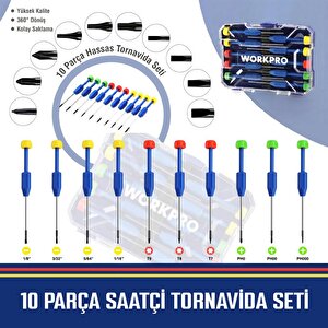 Wp200530 Cr-v 10 Parça Profesyonel Manyetik Hassas Tornavida Seti