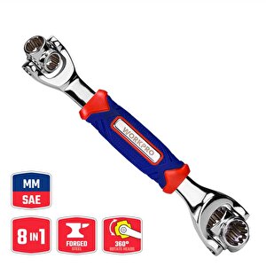 Wp272018 8 In 1 Mafsallı Çok Fonksiyonlu Profesyonel Lokma Anahtarı