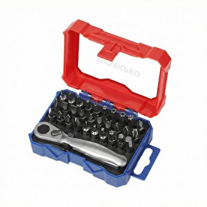 Wp200534 32 Parça 1/4'’ Profesyonel Mini Cırcır Lokma Kollu Bits Vidalama Seti