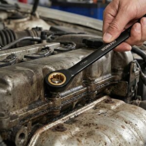 Workpro Wp202602 8-19mm 9 Parça Cr-v Profesyonel Cırcır Kombine Anahtar Takımı + Bez Taşıma Kılıfı