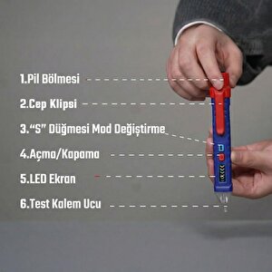 Workpro Wp295004 12-1000 Volt Ac Yüksek Hassasiyetli Profesyonel Voltaj Dedektörü