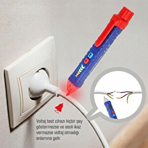 Workpro Wp295004 12-1000 Volt Ac Yüksek Hassasiyetli Profesyonel Voltaj Dedektörü