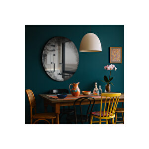 Yuvarlak Dekoratif Ayna | Modern Minimalist Duvar Ve Banyo Aynası | Özel Ölçü Seçenekli