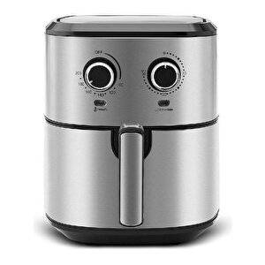 Karaca Multifry Inox Double Pan Airfryer 5,5 L Xl Kapasiteli Sıcak Hava Fritözü