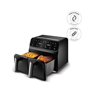 Karaca Multifry Xxxl 4+4 L Dijital Twin Çift Hazneli Yağsız Airfryer – Zamanlayıcı, Enerji Tasarrufu, Kolay Temizlik