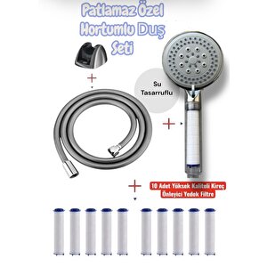 Tulipa Serisi,patlamaz Duş Hortumlu 10 Adet Yedekli Su Tasarruflu Duş Seti