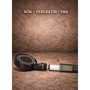 Özel Duş Seti Patlamaz Duş Hortumlu 10 Adet Yedek Filtreli Su Tasarruflu Kireç Önleyici Özellikli Duş Başlığı