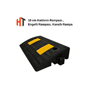 10 Cm Kauçuk Rampa, Otopark Rampası, Engelli Kaldırım Rampası 50 X 30 X 10 Cm