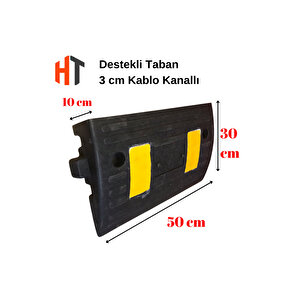 10 Cm Kauçuk Rampa, Otopark Rampası, Engelli Kaldırım Rampası 50 X 30 X 10 Cm