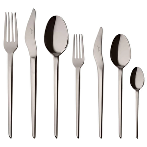 5700 Cius Titanyum Siyahm 12 Kişilik 84 Parça Çatal Kaşık Bıçak Takımı