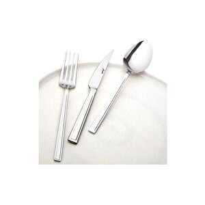 Athena 84 Parça Paslanmaz Çelik Çatal Kaşık Bıçak Seti 12 Kişilik Şık Tasarım