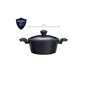 Biodiamond Antibakteriyel Kulp Indüksiyon Tabanlı 20 Cm 2,6 Lt Tencere