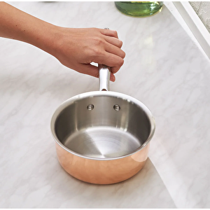 Powersteel 3ply 316+ İndüksiyon Tabanlı Çelik Sütlük/sosluk Copper