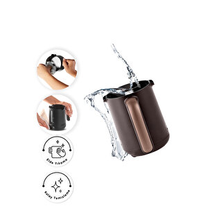 Karaca Hatır Otomatik Su Alma Hazneli Türk Kahve Makinesi 5 Fincan Kapasiteli Walnut Brown