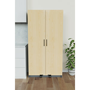 "zelvin" 2 Kapakli Raflı Kiler Dolabı Banyo Dolabı, Mutfak Dolabı Çok Amaçlı Dolap