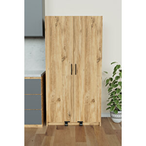 "zelvin" 2 Kapakli Raflı Kiler Dolabı Banyo Dolabı, Mutfak Dolabı Çok Amaçlı Dolap