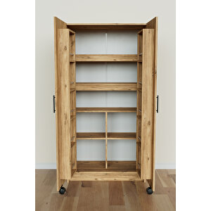 "zelvin" 2 Kapakli Raflı Kiler Dolabı Banyo Dolabı, Mutfak Dolabı Çok Amaçlı Dolap