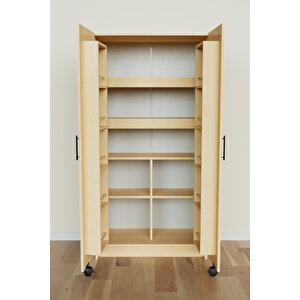 "zelvin" 2 Kapakli Raflı Kiler Dolabı Banyo Dolabı, Mutfak Dolabı Çok Amaçlı Dolap