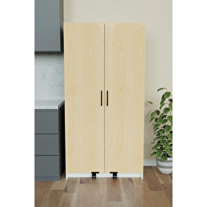 "zelvin" 2 Kapakli Raflı Kiler Dolabı Banyo Dolabı, Mutfak Dolabı Çok Amaçlı Dolap