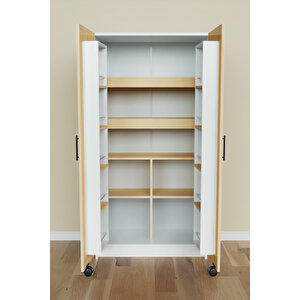 "zelvin" 2 Kapakli Raflı Kiler Dolabı Banyo Dolabı, Mutfak Dolabı Çok Amaçlı Dolap