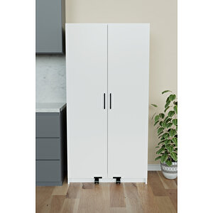 "zelvin" 2 Kapakli Raflı Kiler Dolabı Banyo Dolabı, Mutfak Dolabı Çok Amaçlı Dolap