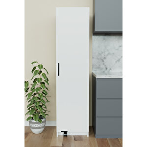 "zelvin" Tek Kapakli Raflı Kiler Dolabı Banyo Dolabı, Mutfak Dolabı Çok Amaçlı Dolap