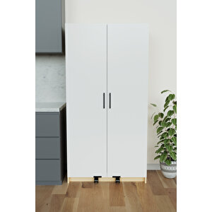 "zelvin" 2 Kapakli Raflı Kiler Dolabı Banyo Dolabı, Mutfak Dolabı Çok Amaçlı Dolap