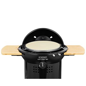 Cadac Citi Chef 50 Siyah Barbekü - Greengrill Kaplama, Termometreli Kapak
