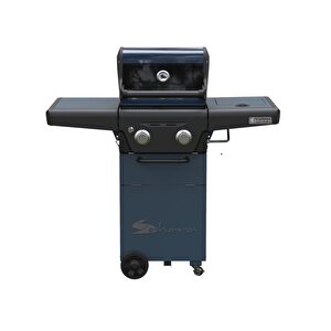 X250 Klasik Gri Mavi Gazlı Barbekü - Tek Brülör, Geniş Pişirme Alanı