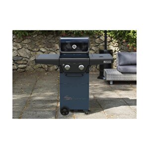 X250 Klasik Gri Mavi Gazlı Barbekü - Tek Brülör, Geniş Pişirme Alanı