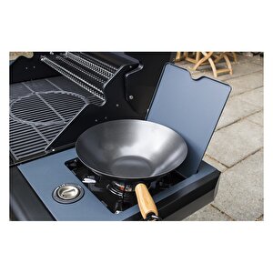 X250 Klasik Gri Mavi Gazlı Barbekü - Tek Brülör, Geniş Pişirme Alanı