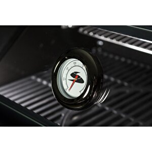 X350 Klasik Gri Mavi Gazlı Barbekü - Led Işıklı Düğmeli, 3 Brülörlü