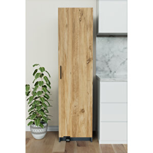 "zelvin" Tek Kapakli Raflı Kiler Dolabı Banyo Dolabı, Mutfak Dolabı Çok Amaçlı Dolap