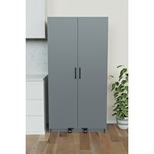 "zelvin" 2 Kapakli Raflı Kiler Dolabı Banyo Dolabı, Mutfak Dolabı Çok Amaçlı Dolap