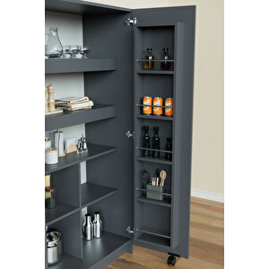 "zelvin" 2 Kapakli Raflı Kiler Dolabı Banyo Dolabı, Mutfak Dolabı Çok Amaçlı Dolap