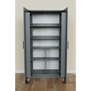 "zelvin" 2 Kapakli Raflı Kiler Dolabı Banyo Dolabı, Mutfak Dolabı Çok Amaçlı Dolap