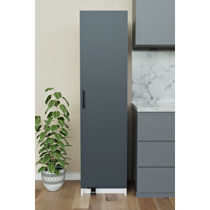 "zelvin" Tek Kapakli Raflı Kiler Dolabı Banyo Dolabı, Mutfak Dolabı Çok Amaçlı Dolap