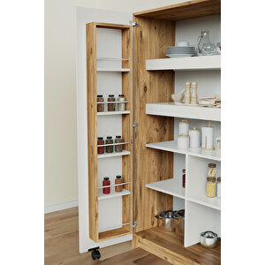 "zelvin" 2 Kapakli Raflı Kiler Dolabı Banyo Dolabı, Mutfak Dolabı Çok Amaçlı Dolap