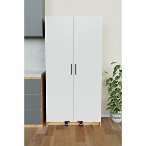 "zelvin" 2 Kapakli Raflı Kiler Dolabı Banyo Dolabı, Mutfak Dolabı Çok Amaçlı Dolap