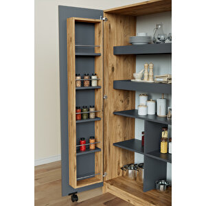 "zelvin" 2 Kapakli Raflı Kiler Dolabı Banyo Dolabı, Mutfak Dolabı Çok Amaçlı Dolap