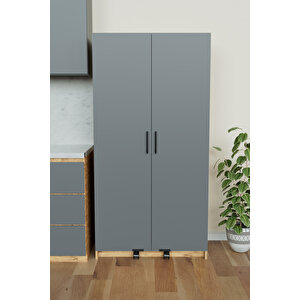 "zelvin" 2 Kapakli Raflı Kiler Dolabı Banyo Dolabı, Mutfak Dolabı Çok Amaçlı Dolap