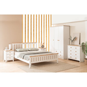 Perla Modern İnci Beyaz Tek Kişilik  Karyola 90x190 90x190 cm