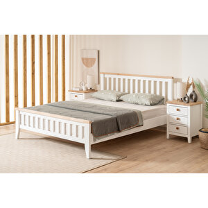 Perla Modern İnci Beyaz Tek Kişilik  Karyola 90x190 90x190 cm