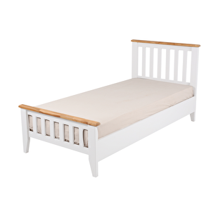 Perla Modern İnci Beyaz Tek Kişilik  Karyola 90x190