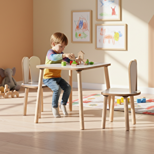 Montessori̇ Beyaz Çocuk Çalişma Masasi Mdf (sandalyesi̇z) Beyaz