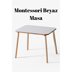 Montessori̇ Beyaz Çocuk Çalişma Masasi Mdf (sandalyesi̇z)