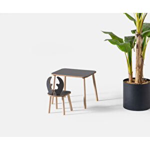 Montessori Çocuk Çalışma Masa Ve 2 Sandalye Seti Deer